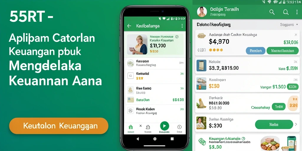 Antarmuka utama 55RT untuk catatan keuangan yang efektif.