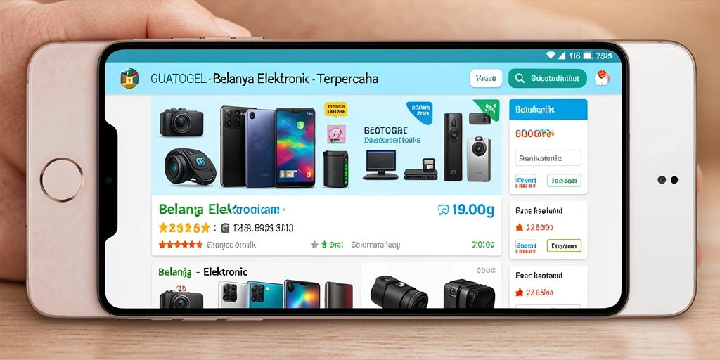 Tampilan antarmuka GUATOGEL untuk belanja elektronik yang mudah digunakan.