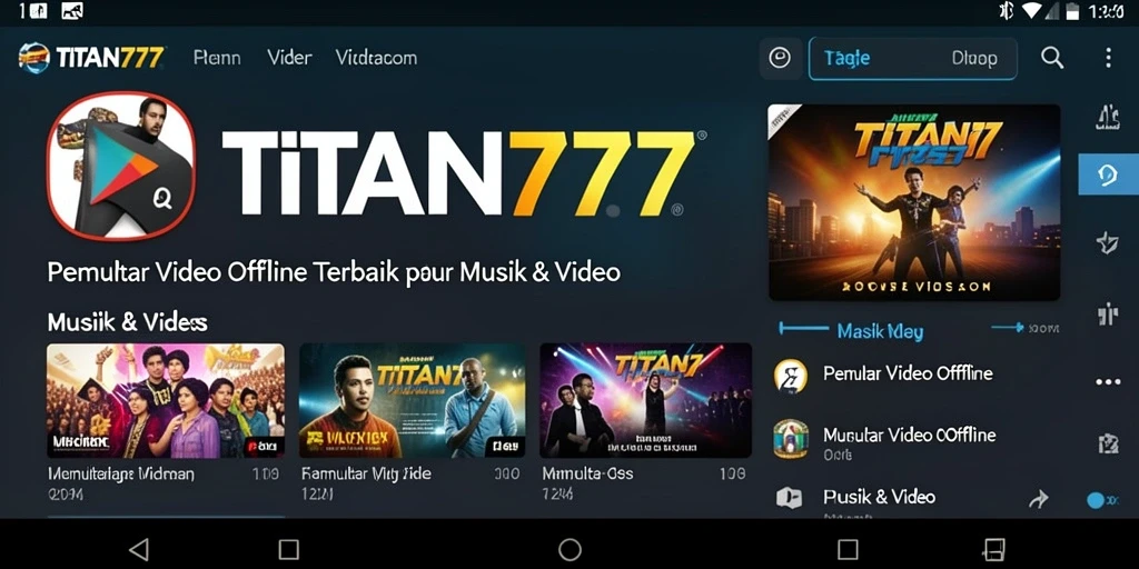 Antarmuka pengguna TITAN777 yang sederhana dan mudah digunakan.